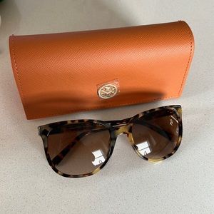 Tory Burch Square Tortoise Sunglasses